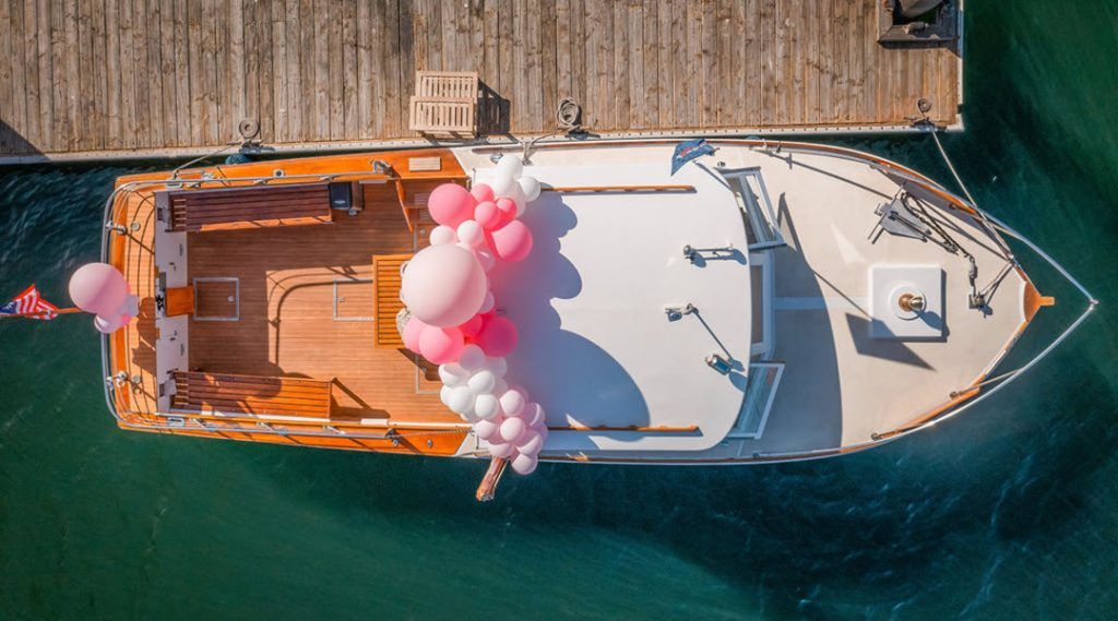 Classic wood boat, the vintage Alexandria