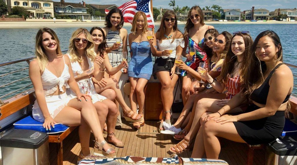Bachelorette party on a private charter